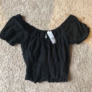 Pacsun cropped ruffle top